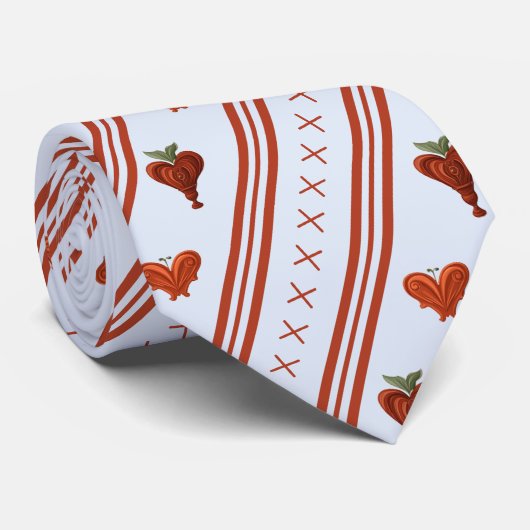 Cravate Stripes of Hearts (Roulé)