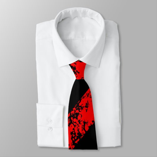 Cravate Stripes Punk / Anarchiste symbole fissuré (Attaché)