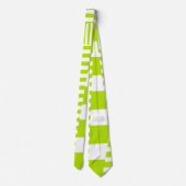 Cravate Stripes sur bandes - Lime vert et blanc (Dos)