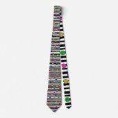 Cravate Stripes with Colorful Circles Necktie (Devant)