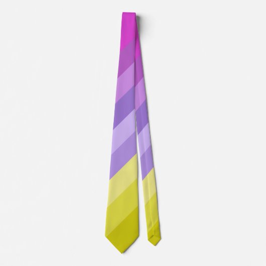 Cravate Striqué, lumineux, arc-en-ciel (Devant)