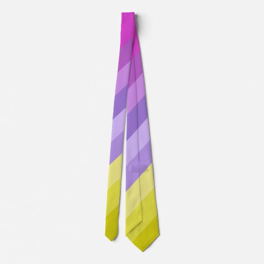 Cravate Striqué, lumineux, arc-en-ciel (Dos)