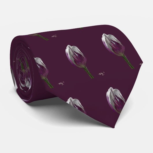 Cravate Stropdas tulp paars (Roulé)