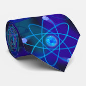 Cravate Structure atomique bleue (Roulé)