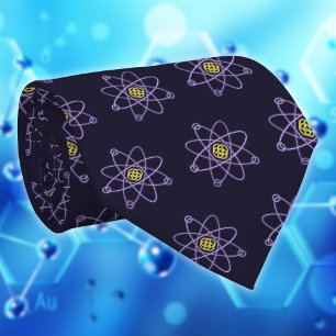 Cravate Structure atomique de l'or et de l'argent Science