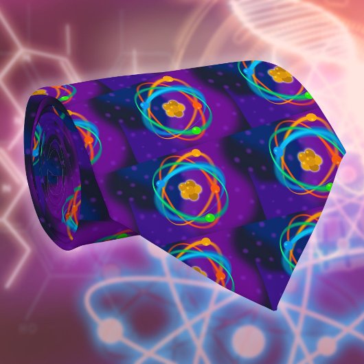 Cravate Structure atomique Spots Science Motif