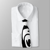 Cravate Style Abstrait Noir Et Blanc (Attaché)
