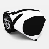 Cravate Style Abstrait Noir Et Blanc (Roulé)