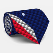 Cravate Style australien de chrome de fibre de carbone de (Roulé)