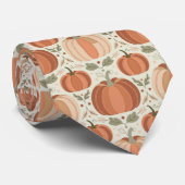 Cravate Style Boho Motif citrouille (Roulé)