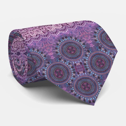 Cravate Style Boho pourpre (Roulé)