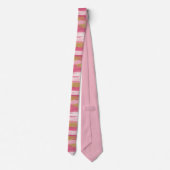 Cravate style brosse rose or (Dos)