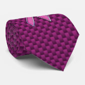 Cravate Style Chrome Pink Ribbon Sensibilisation Fibre de  (Roulé)