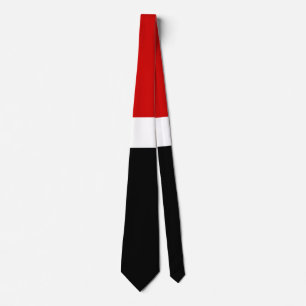 Cravate Style de bloc de couleur noir rouge