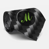 Cravate Style de fibre de carbone avec monogramme (Roulé)