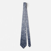 Cravate Style de Parties scintillant en argent gris bleu (Devant)