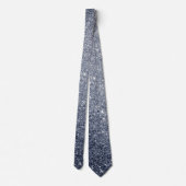 Cravate Style de Parties scintillant en argent gris bleu (Dos)