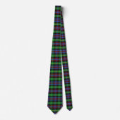 Cravate Style écossais Tartan Motif Vert Bleu Rouge (Devant)