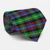 Cravate Style écossais Tartan Motif Vert Bleu Rouge (Roulé)