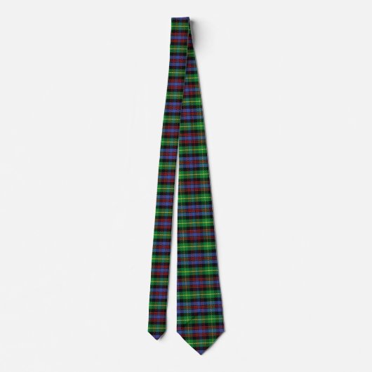 Cravate Style écossais Tartan Motif Vert Bleu Rouge (Dos)