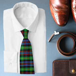 Cravate Style écossais Tartan Motif Vert Bleu Rouge