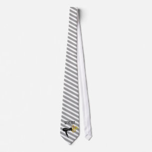 Cravate Style élégant de motif rayé de coiffeur