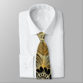 Cravate style ethnique paon plumes sans couture motif (Attaché)