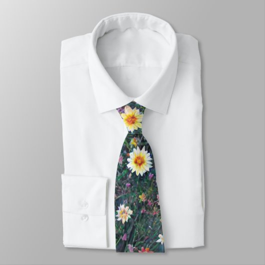 Cravate Style impressionniste Fleur sauvage Meadow (Attaché)