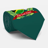 Cravate Style jamaïcain gai de Noël de drapeau (Roulé)