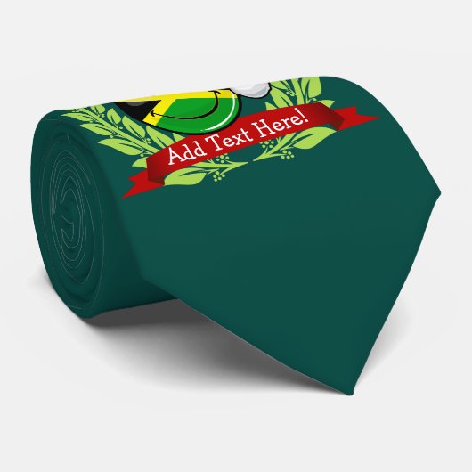 Cravate Style jamaïcain gai de Noël de drapeau (Roulé)