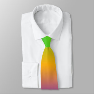 Cravate Style Moderne Lumineux Dégradé Arc-en-Ciel