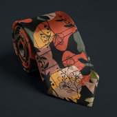 Cravate Style moderne terre cuite foncé