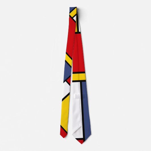 Cravate Style Mondrian Design d'art Abstrait moderne (Dos)