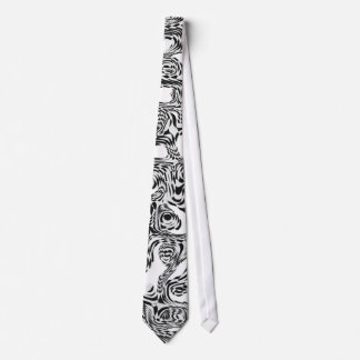 Cravate Style Noir & Blanc Serpent Tordu 2 Imprimé