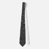 Cravate Style noir & blanc Zebra Runa (Devant)
