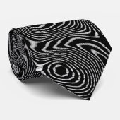 Cravate Style noir & blanc Zebra Runa (Roulé)