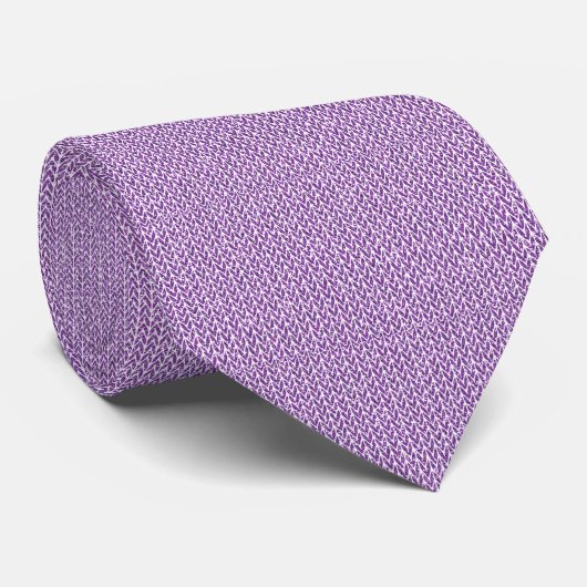 Cravate Style Parties scintillant violet Chevrons Knit Mot (Roulé)