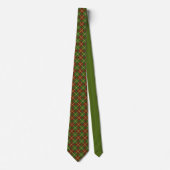 Cravate Style plaid rouge vert or Noël à motifs (Devant)