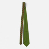Cravate Style plaid rouge vert or Noël à motifs (Dos)