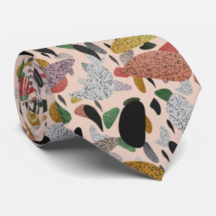 Cravate Style Terrazzo Artistique moderne Motif Abstrait