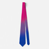 Cravate stylée Unisex Bisexual Pride (Devant)