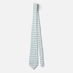 Cravate Stylish Aqua & Sea Foam Green Argyle Neck Tie