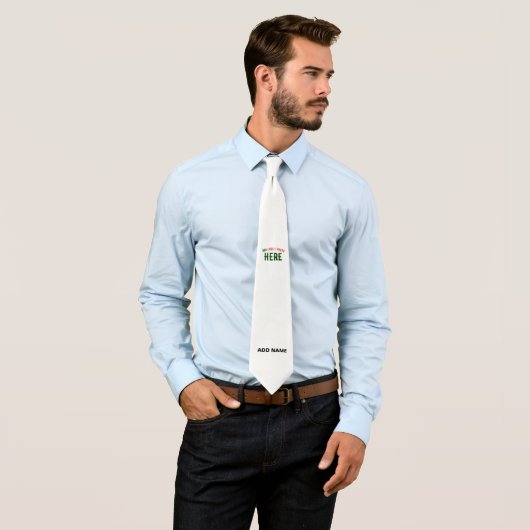 CRAVATE STYLISH MODERN CUSTOMIZABLE WHITE VERIFIED BRANDED (En situation)