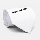 CRAVATE STYLISH MODERN CUSTOMIZABLE WHITE VERIFIED BRANDED (Roulé)