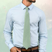 Cravate Subtle Paisley Sage Green White Spring Colors