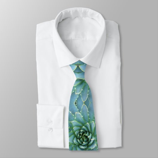 Cravate Succulent en spirale bleu turquoise de Polyphylla (Attaché)
