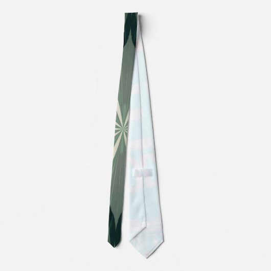 Cravate Succulente Flore Verte Et Forêt Kaleidoscope (Dos)