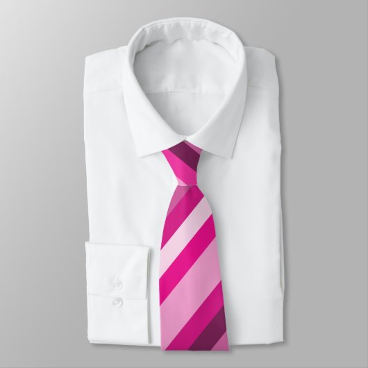 Cravate Sucré comme cerises (Motif rayé rose) (Attaché)