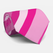 Cravate Sucré comme cerises (Motif rayé rose) (Roulé)