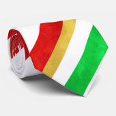 Cravate Sucre de canne d'aquarelle rouge vert or (Roulé)